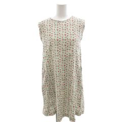 ポール&ジョー PAUL&JOE 美品 ワンピース 01 緑 グリーン 小花柄 ノースリーブ ラウンドネック /IL ■ECF003