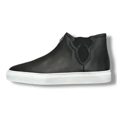 未使用 CHROME HEARTS MID TOP　 ダガー 装飾 レザー スニーカー クロムハーツ ブラック 43 28cm （13083M）のサムネイル