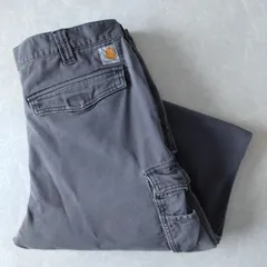 ■古着 Carhartt カーハート ダックカーゴパンツ ワークパンツ RELAXED FIT チャコール W36L30【L5867】