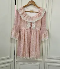 ライトピンク ハード フリル ONE PIECE