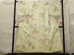 良品 夏物 お茶事にぴったり 駒絽の3本絽 小紋(正絹)仕立上り＜KK1279