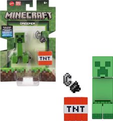 Mattel マインクラフト アクションフィギュア & アクセサリー 2個パック クリーパー付き 3.25インチスケール コレクション用おもちゃセット 