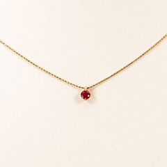 K18 天然オレンジサファイア 非加熱 0.5ct ネックレス - メルカリ