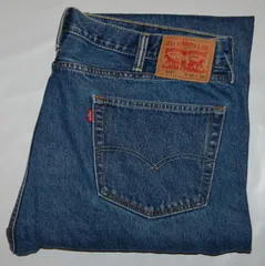 送料無料! USED Levis リーバイス 505 デニム ブルーデニム W42 ビックサイズ 　L-113