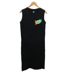 エックスガール x-girl カットソーワンピース ノースリーブ マキシ ロング プリント 2 黒 ブラック 05192915 ■YHS10