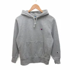 チャンピオン CHAMPION パーカー フーディー スウェット ロゴ刺繍 グレー XS ■IBO90