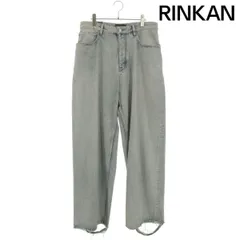 バレンシアガ  23AW  745213 TDW14 ダメージ加工バギーワイドデニムパンツ メンズ Sのサムネイル