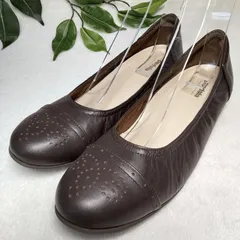 【美品】ASICS/アシックス/ウォーキング/ぺダラ/パンプス/天然皮革/サイズ24.0cm/ワイズ3E/ダークブラウン