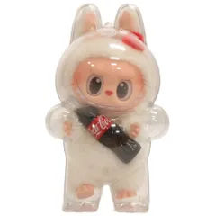 POPMART THE MONSTERS コカコーラ ラブブ LABUBU ぬいぐるみ キーホルダー マスコット 保護ケース付き ホワイト系