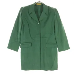 LANCEL ランセル 長袖 ロング丈 ジャケット 9R グリーン 肩パッド レディース 古着のサムネイル