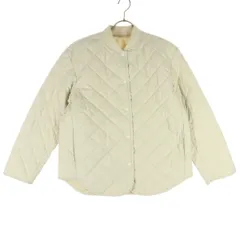 MUJI 無印良品 長袖 中綿 キルティングジャケット M アイボリー レディース 古着