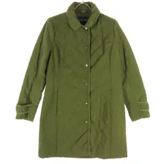 美品 LANDS' END ランズエンド 長袖 中綿 キルティングコート 9 カーキグリーン レディース 古着のサムネイル