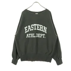 green label relaxing グリーンレーベルリラクシング プリント 長袖 トレーナー ダークグレー スウェット メンズ 古着