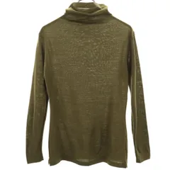Yohji Yamamoto ヨウジヤマモト 日本製 長袖 ハイネック カットソー M オリーブ レディース 古着
