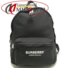 BURBERRY バーバリー ロゴプリント･バックパック 04T-1142107 リュック ナイロン ブラック レディース /253671【中古】