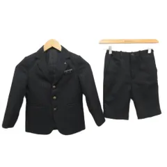 ショパン CHOPIN フォーマル セットアップ ジャケット スラックス パンツ ウェストゴム ストライプ 120cm 黒 ブラック 8901-5400