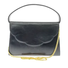 HANAE MORI ハナエモリ チェーンクラッチバッグ  HMロゴ/レザー/ブラック      / 240001195052