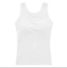 白、黒、グレー 립 ゴージ ノースリーブ トップス