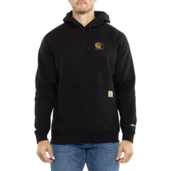 カーハート メンズ トップス シャツ ロゴ パーカー Carhartt 107064 Force Logo Hoodie Factory Seconds Black ブラック