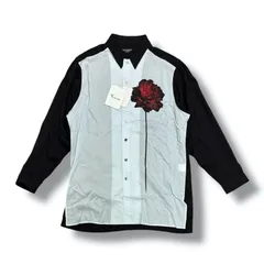 参考上代96800円 未使用 Y’s for men 24AW Single Red Flower Print Blouse シングルレッドフラワーブラウス 長袖シャツ ワイズフォーメン MO-B51-801 サックスブルー 2 （92933A）のサムネイル