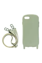 iFace Hang and iPhone SE(第3世代/第2世代)/8/7 ケース シリコンハード/ショルダーストラップ セット (ライトカーキ) 【 iphone SE3 SE2 i [ライトカーキ] [iPhone SE(第3世代/第2世代)/8/7]