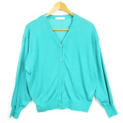 サマンサモスモス SM2 blue ニット カーディガン 長袖 フリー グリーン kz11422