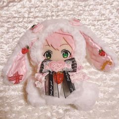 ピンク ゾンビうさぎ 20㎝ 無属性 ぬいぐるみ 棉花娃娃 - メルカリ