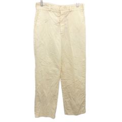 ディッキーズ Dickies 70s ヴィンテージ ワークパンツ スラックス ノータック センタープレス 黄 ライトイエロー 系 ■MET2 1021