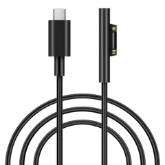 【在庫セール】(ブラック) 1.5M 充電 USB-C USB-C 対応 Laptop Go/Surface Surface Surface Surface 3/ Pro Pro Pro Pro Pro 4/ 5/ 6/ Microsoft C Type PD