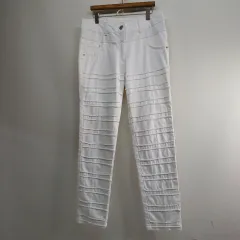 白 レイヤード デザイン ズボン 29 サイズ 春 夏 58604