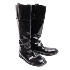 ジュンヤワタナベ コムデギャルソンJUNYA WATANABE COMME des GARCONS レザージョッキーブーツ 黒M(26.5位)