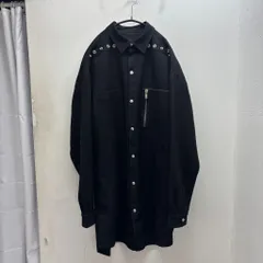 Rick Owens リックオウエンス 25AW OVER SIZED OUTER SHIRT ウール長袖シャツ RU02E1739-WDES1 ブラック size:US36【中目黒B03】のサムネイル