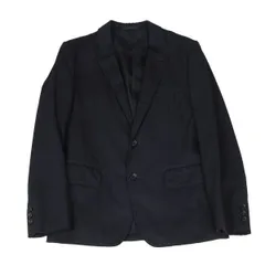 コムデギャルソン オムCOMME des GARCONS HOMME ウールギャバステッチデザイン2Bジャケット 紺XS