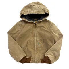 Kids Carhartt キッズ カーハート アクティブジャケット ダック地 ワークジャケット ジャケット ポケット付き ベージュ サイズ10-12 No.EA272のサムネイル