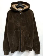 90s ヴィンテージ USA製 carhartt｜カーハート ベロア ジップパーカー アクティブジャケット
