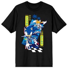 ゲームT ソニックザヘッジホッグ クラック 鬼フェード ボロ Tシャツ 
