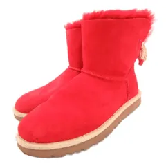 アグ オーストラリア UGG australia 1006493 W SELENE ムートンブーツ ボア スエードレザー US6 23cm 赤 レッド 1006493 /JS ■GY03
