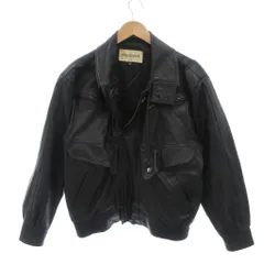 BOSCOCEDUO ヴィンテージ レザージャケット 羊革 ジップアップ M 黒
