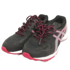 アシックス asics ランニングシューズ スニーカー ローカット 1154A054 黒 ブラック ピンク 22.0cm ■GY35