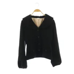 フォクシー ブティック FOXEY BOUTIQUE カシミヤニットカーディガン ラウンドカラー 40 ブラック 18429 /DO ■OS