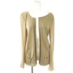 デイジーリンフォクシー DAISY LIN For FOXEY シルクカシミヤニットカーディガン 無地 L ベージュ /KG