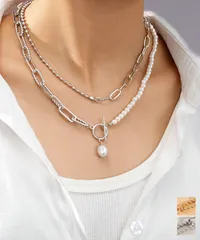 フェイクパールネックレス チョーカー韓流