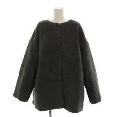 ジャーナルスタンダード レリューム JOURNAL STANDARD relume 23AW ノーカラー ボアジャケット F 黒 ブラック /LP