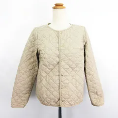 ロペピクニック ROPE Picnic キルティングジャケット ブルゾン 長袖 ノーカラー 薄手 38 グレージュ ※EKM