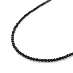 【新着商品】ネックレス ステンレス オニキス レディース Mサイズ 金属アレルギー ［Barzaz(バルザス)］ シンプル 黒色 紐タグ付き