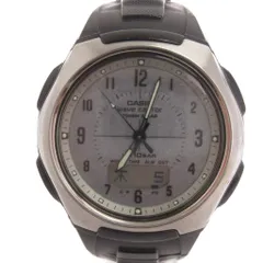 カシオ CASIO WAVE CEPTOR 腕時計 アナデジ タフソーラー WVA-430J 黒 ブラック ウォッチ ■GY35