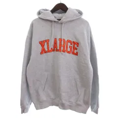 エクストララージ X-LARGE パーカー トレーナー COLLEGE LOGO HOODED SWEATSHIRT 裏毛 カレッジロゴ フーディー 101233012018 グレー L