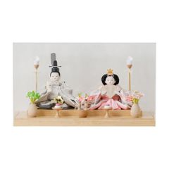 未使用 白い華やぎを纏う親王飾り 定価159500円 真多呂人形