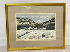 富田利吉郎 所載品原画 『土崎駅』 水彩画 第七回個展「停車場のある