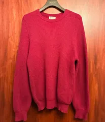 MADE IN SCOTLAND製 Glenmac SUPER GEELONG LAMBSWOOL 100% クルーネックセーター マゼンタのサムネイル